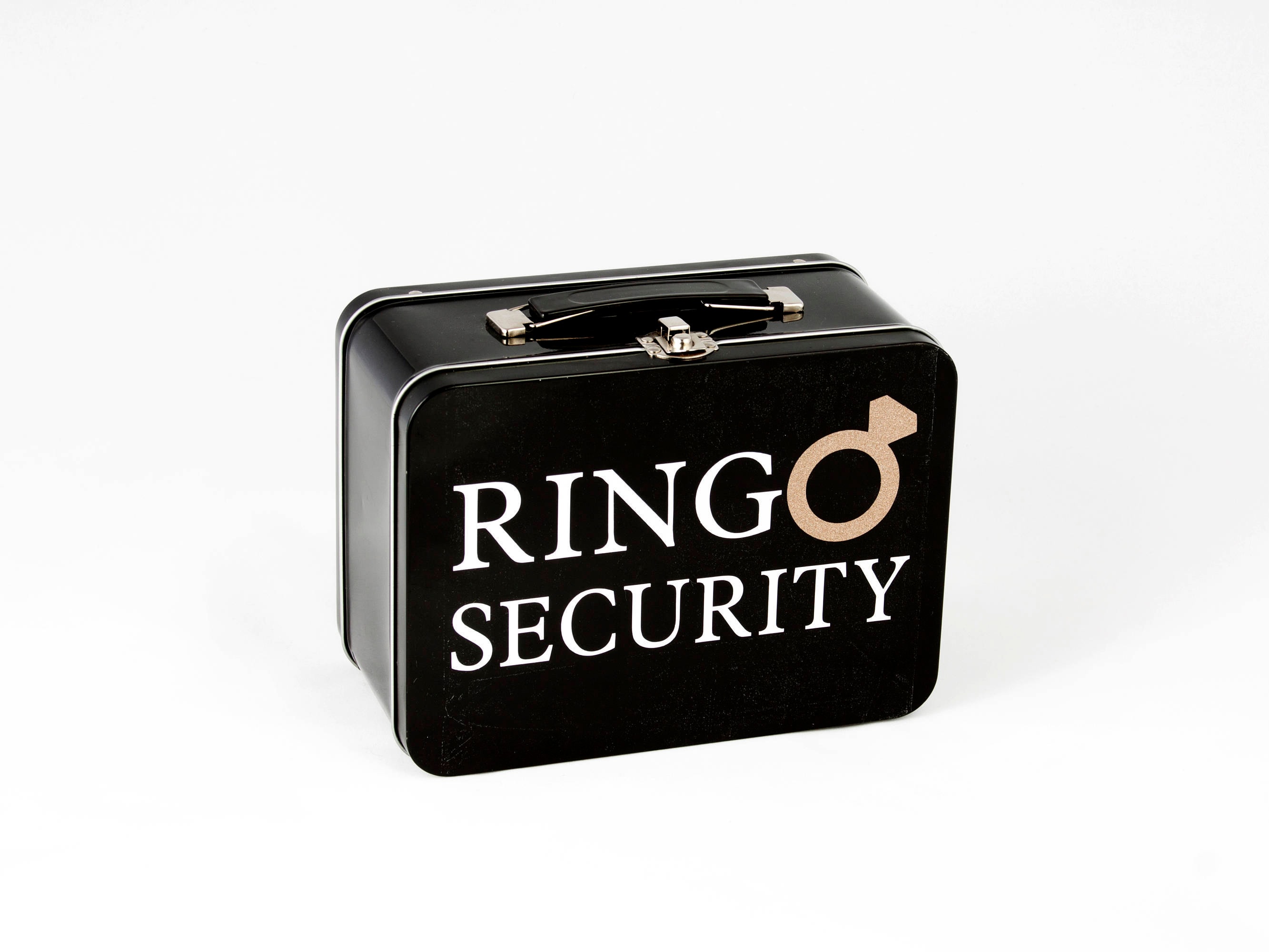Black Ring Security Box - Complete With Coloring Book Crayons Bearer Alternative