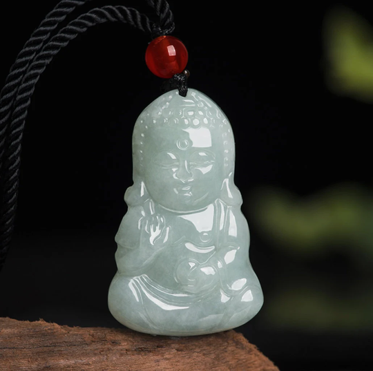 Natural Myanmar Jade Mini Guanyin Pendant Necklace, Burma Gift For Women, Men, Birthday