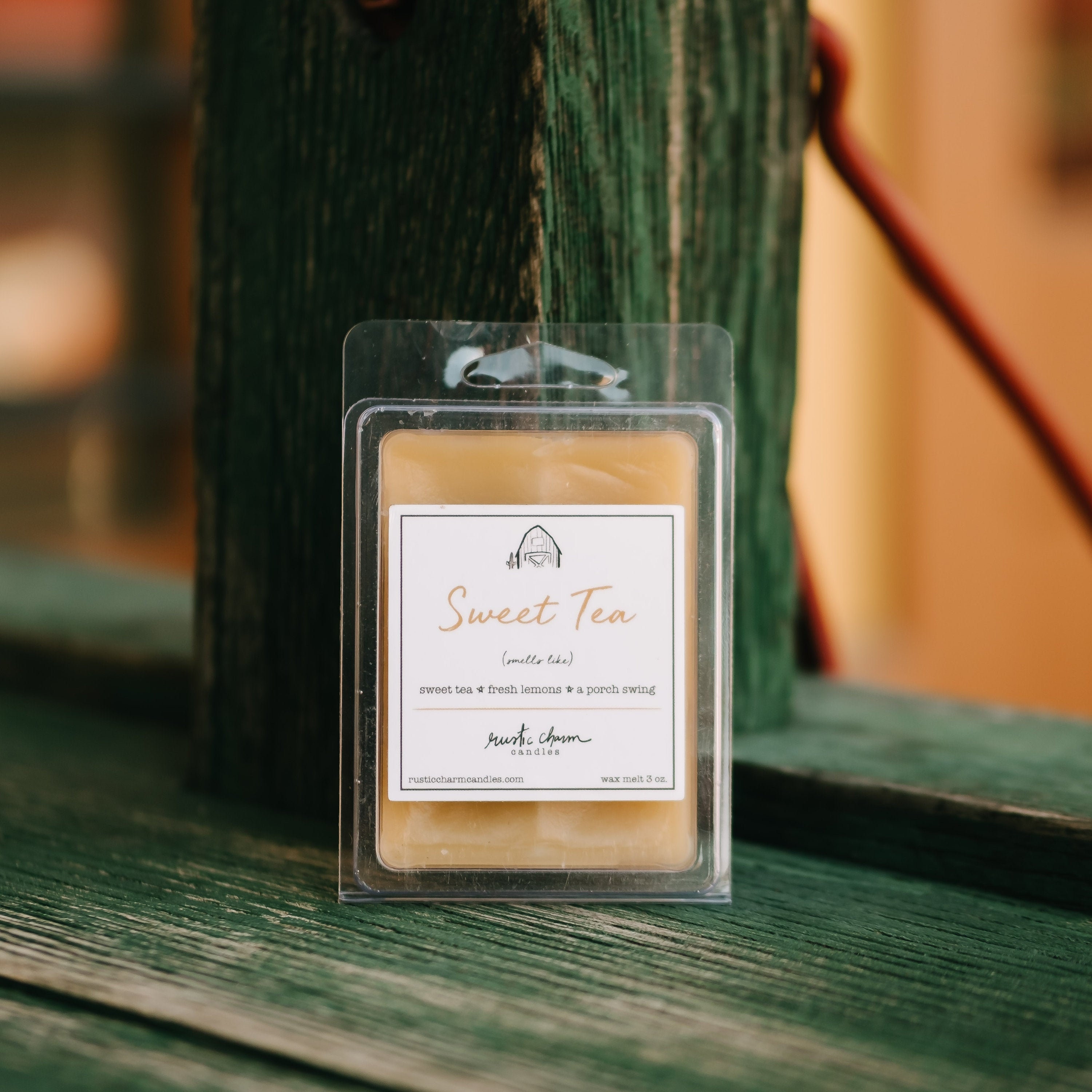 Sweet Tea Hand Made Soy Blend Candle Wax Melts Breakaway Clamshell Tarts Rustic Charm