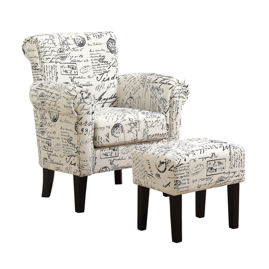 Monarch Specialties 2 Modern Beige Blend Transitional Accent Chair in Brown | I 8175