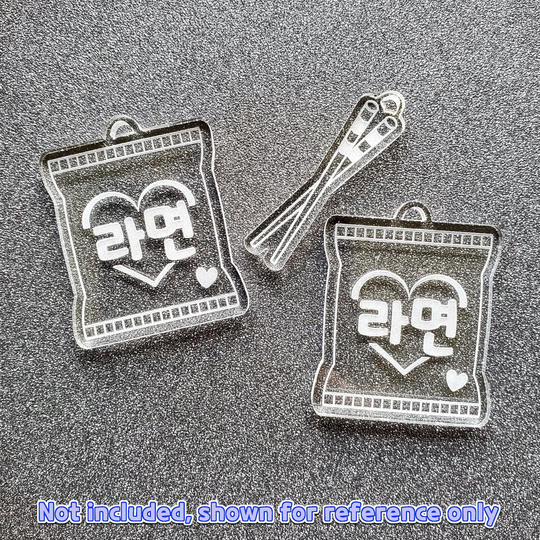 Mold - Korean Ramen Noodle Pack Earrings, Charms Mold | Shiny Silicone For Resin Craft Cute Epoxy, Uv