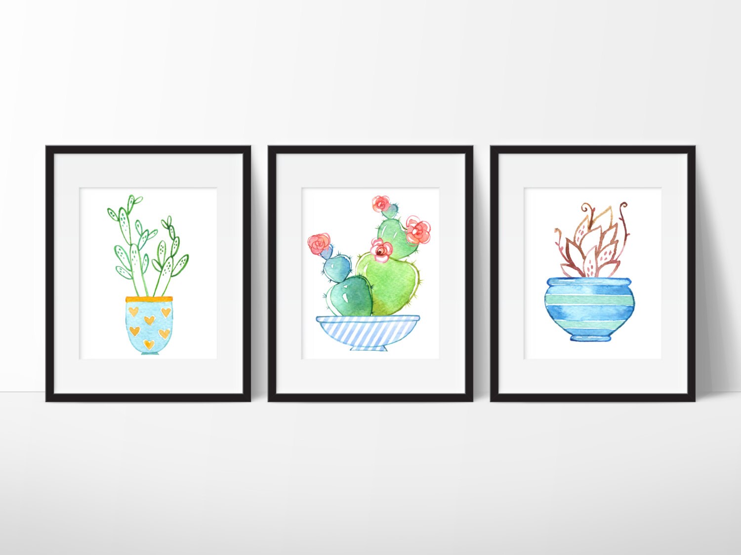 Cactus Print, Home Decor, Watercolor Print