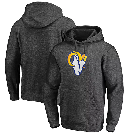 Men's Fanatics Branded Heathered Charcoal Los Angeles Rams Big & Tall Primary Logo Pullover Hoodie, Size: 2XB, LAR CHARCO
