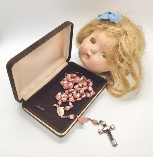 Vintage Brown Velvet Jewelry Trinket Box Holder Storage