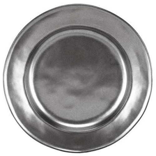 Juliska Pewter Stoneware Dessert/Salad Plate 9"L, 9"W, 1"H