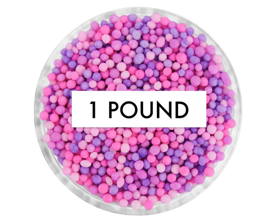 Princess Non-Pareils Blend 1 lb - Our Princess Blend Is A Mix Of Classic Non-Pareils in Light Pink, Purple, & Lavender