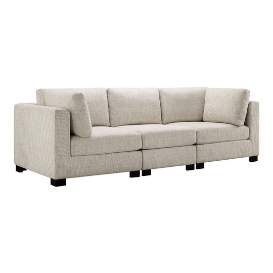 Cream Track Arm Hayes 3 Piece Modular Sofa by World Market