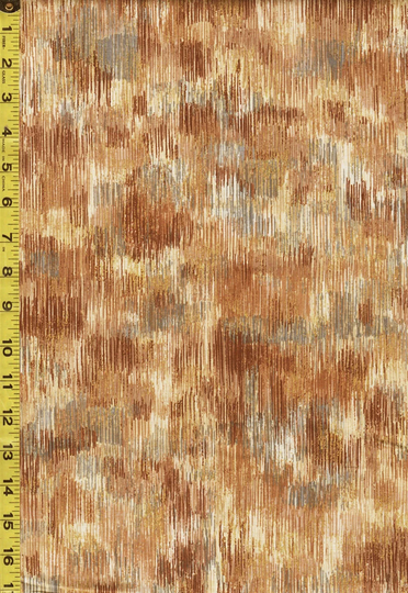 Blender-Coordinate - Fusions Brushwork Spice & Gold Metallic 163 By The Half Yard