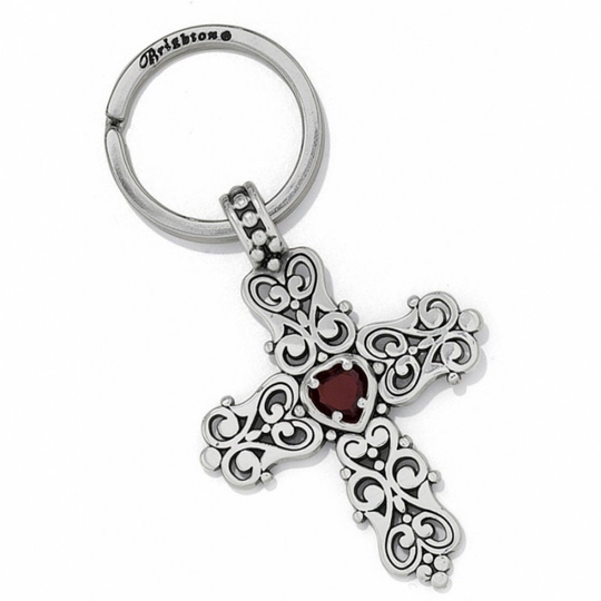 Nwt Brand New Endless Love Key Fob | Silver/Red Women Jewelry Retired Design Rare Find Brighton | German Glass/Silver Plated