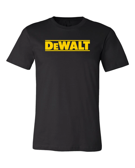 Dewalt Tools Yellow Text Logo Shirt/Tool Shirt For Him. Father T-Shirt 6 Sizes S-5xl Fast Ship