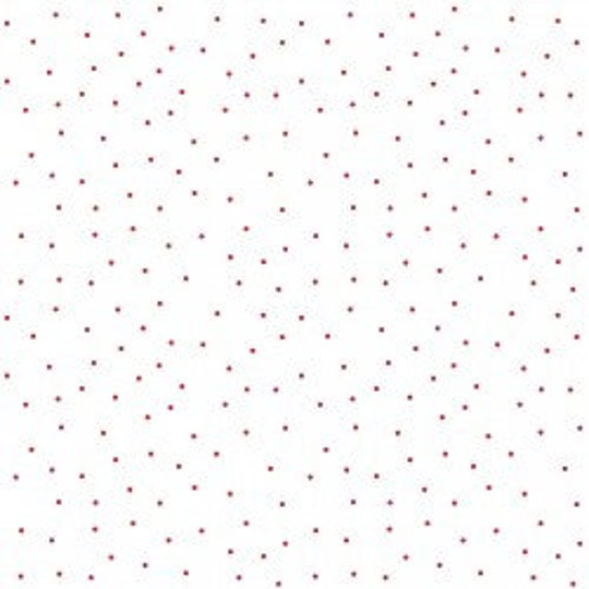 Kimberbell Basics Small Red Dots On White By Kim Christopherson, For Maywood Studio Mas8210-Wr.sold in Half Yard Increments