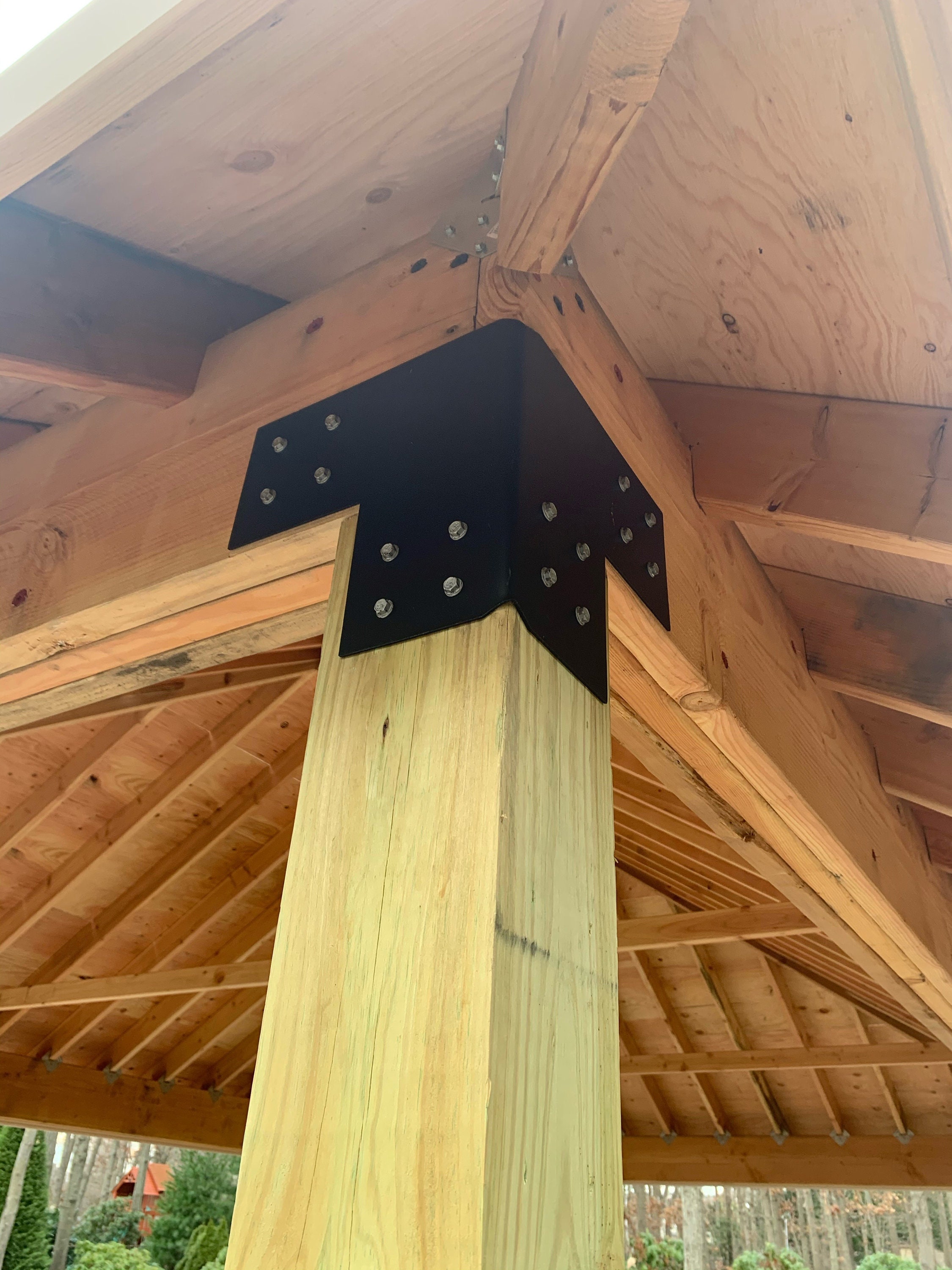 structural Design Corner Bracket For 6x6 Post, Support Bracket, Pergola 6 Inch Post