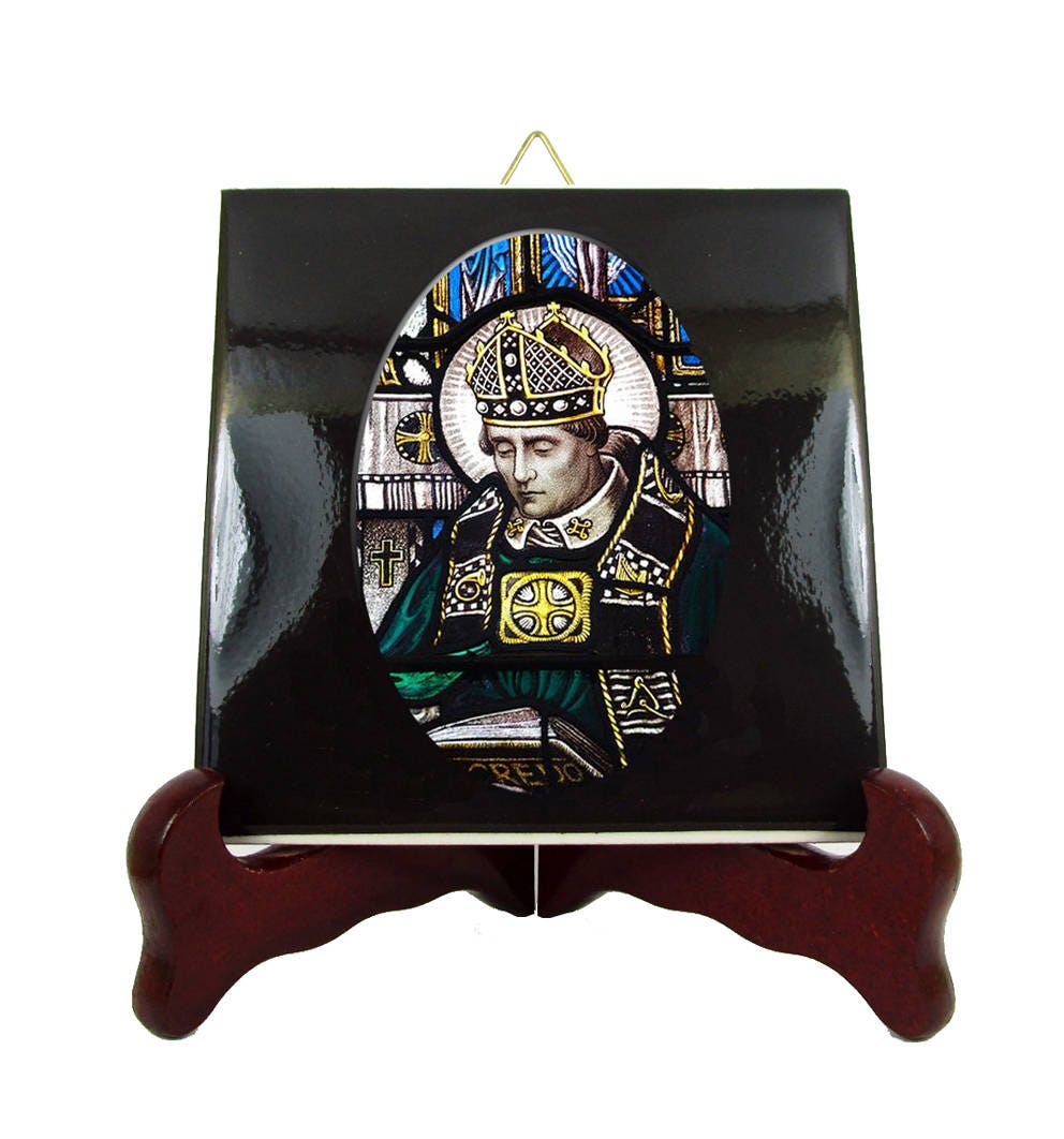 Saint Hilary Of Poitiers - Icon On Tile St Catholic Saints Anglican Church Orthodox