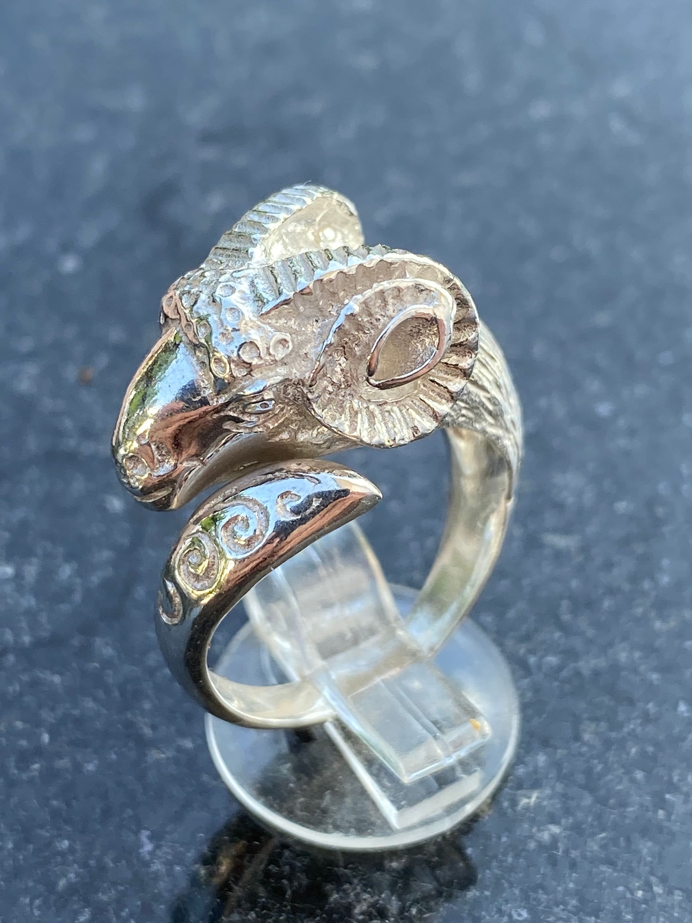 Aries, Ram, Goat Silver Ring, Goat Head Ring, Capricorn, Animal Jewelry, Ancient Greek Inspired, Zodiac