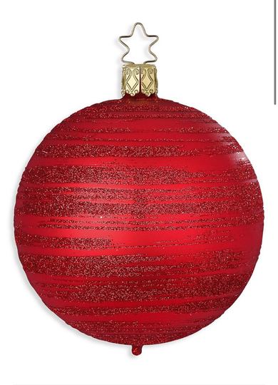 3.2" | 8mm Red Hoarfrost Kugel Glass Ball