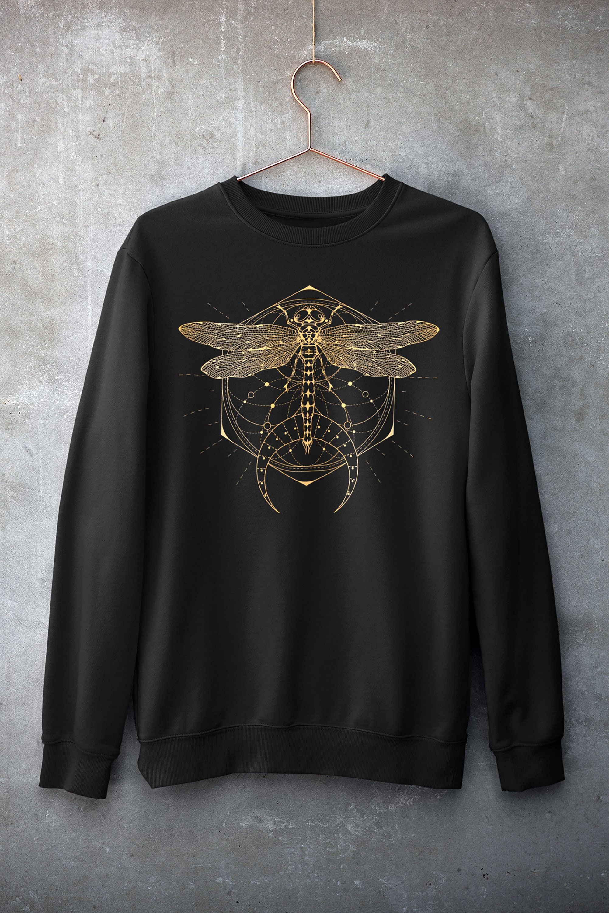 Dragonfly | Celestial Heavy Blend Crewneck Sweatshirt/Hoodie Dreamcatcher Crescent Moon Spirit Animal Totem Spirituality