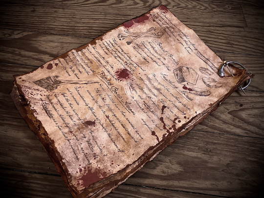 Elden Ring Cook Book Replica - Tarnished Crafting Recipes Distressed Paper Video Game Item Cosplay Prop
