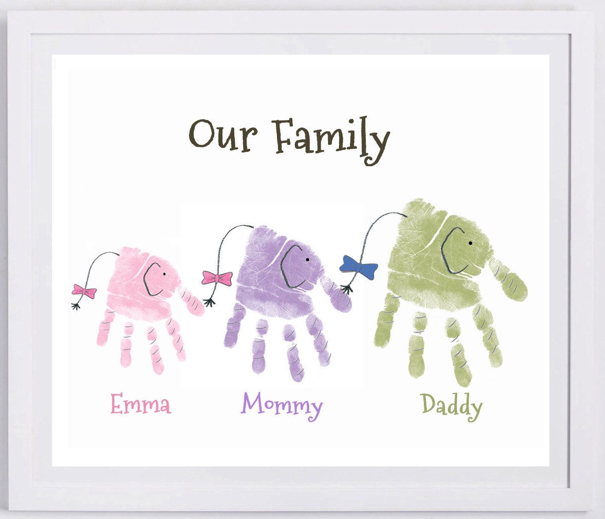 Elephant Handprint Wall Art 403 Paper