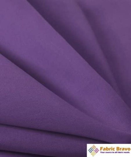 Purple 60" Wide Premium Cotton Blend Broadcloth Fabric By The Yard