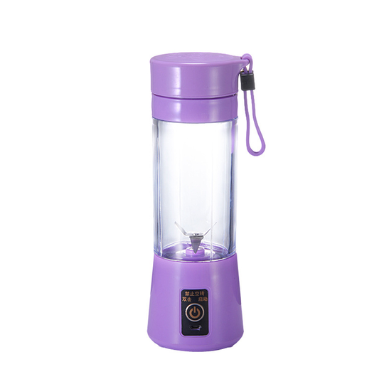 400ml Portable USB Electric Fruit Juicer Smoothie Maker Blender Squeezer Bottle - purple