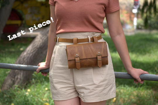 Leather Belt Bag For Women Fanny Pack Hip Waist Utility Gift Her Him