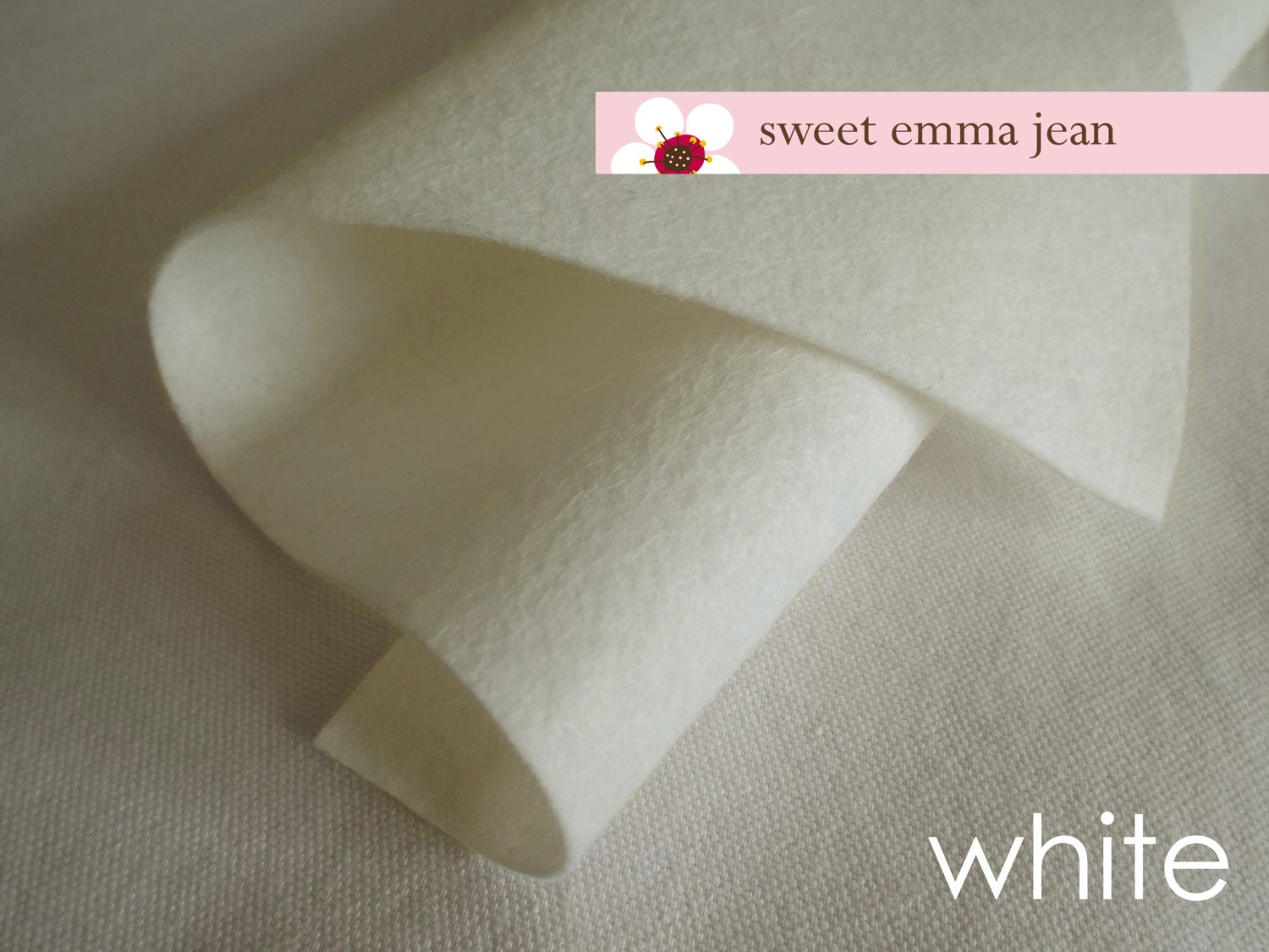 Wool Felt 1 Yard Cut - White Blend