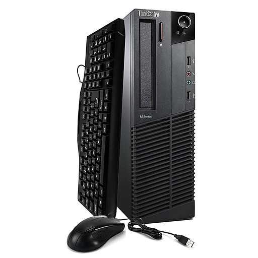 Lenovo M92P ThinkCentre Refurbished Desktop Computer, Intel I5, 16GB RAM, 240GB SSD, Windows 10 Pro