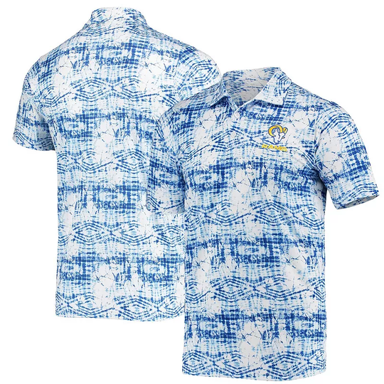 Men's Antigua Royal Los Angeles Rams Vivid Polo, Size: Large, Blue