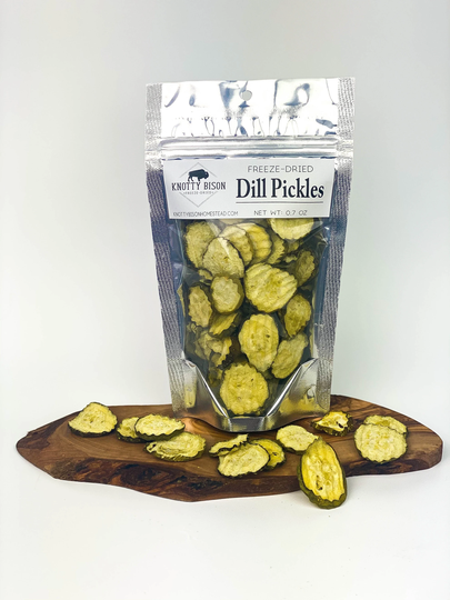 Freeze Dried Dill Pickles - Dry Salty Snack Veggies Emergency Food Bag