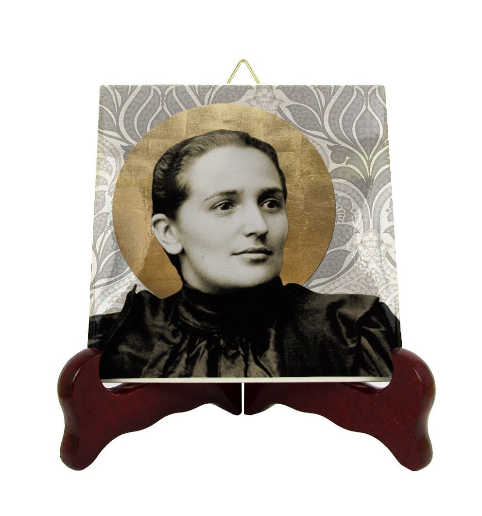 Saint Laura Of Catherine Siena - Icon On Tile Catholic Saints Serie St Art Saint Patron