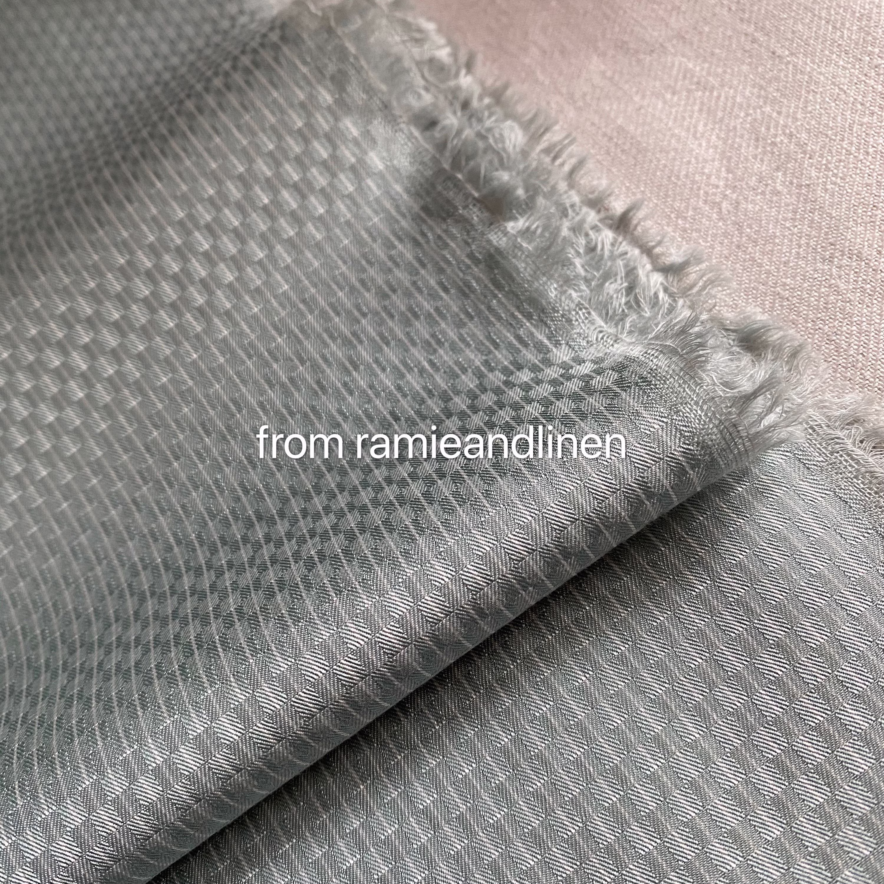 Silk Fabric, Silk Cotton Blend Jacquard Half Yard By 45" Wide