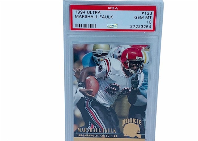 Marshall Faulk Rookie Card Rc 1994 Fleer Ultra Psa 10 Gem Mint Graded Rams Hof Colts Non Auto Pop Only 27 Exist Population #133