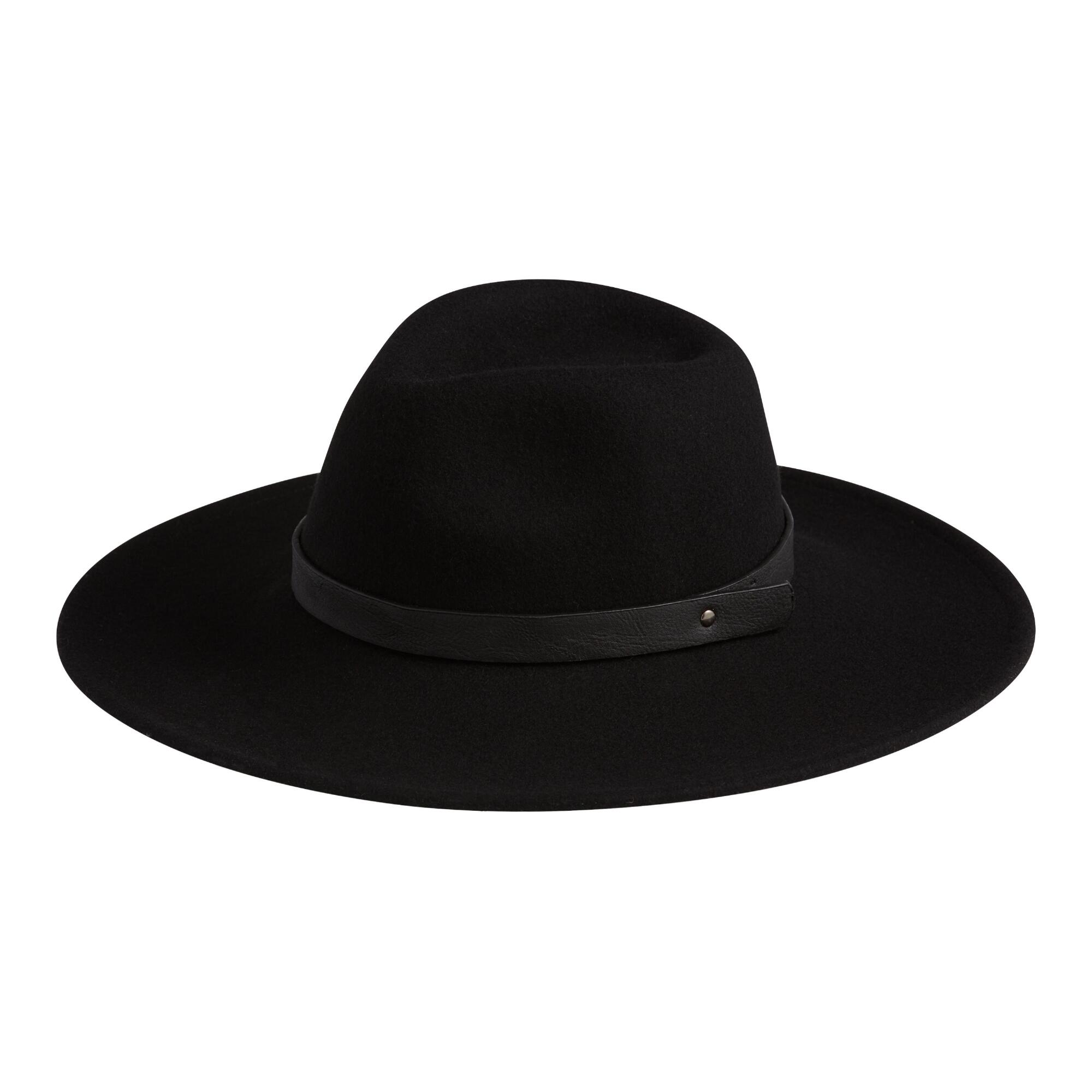 Black Wool Molded Rancher Hat by World Market
