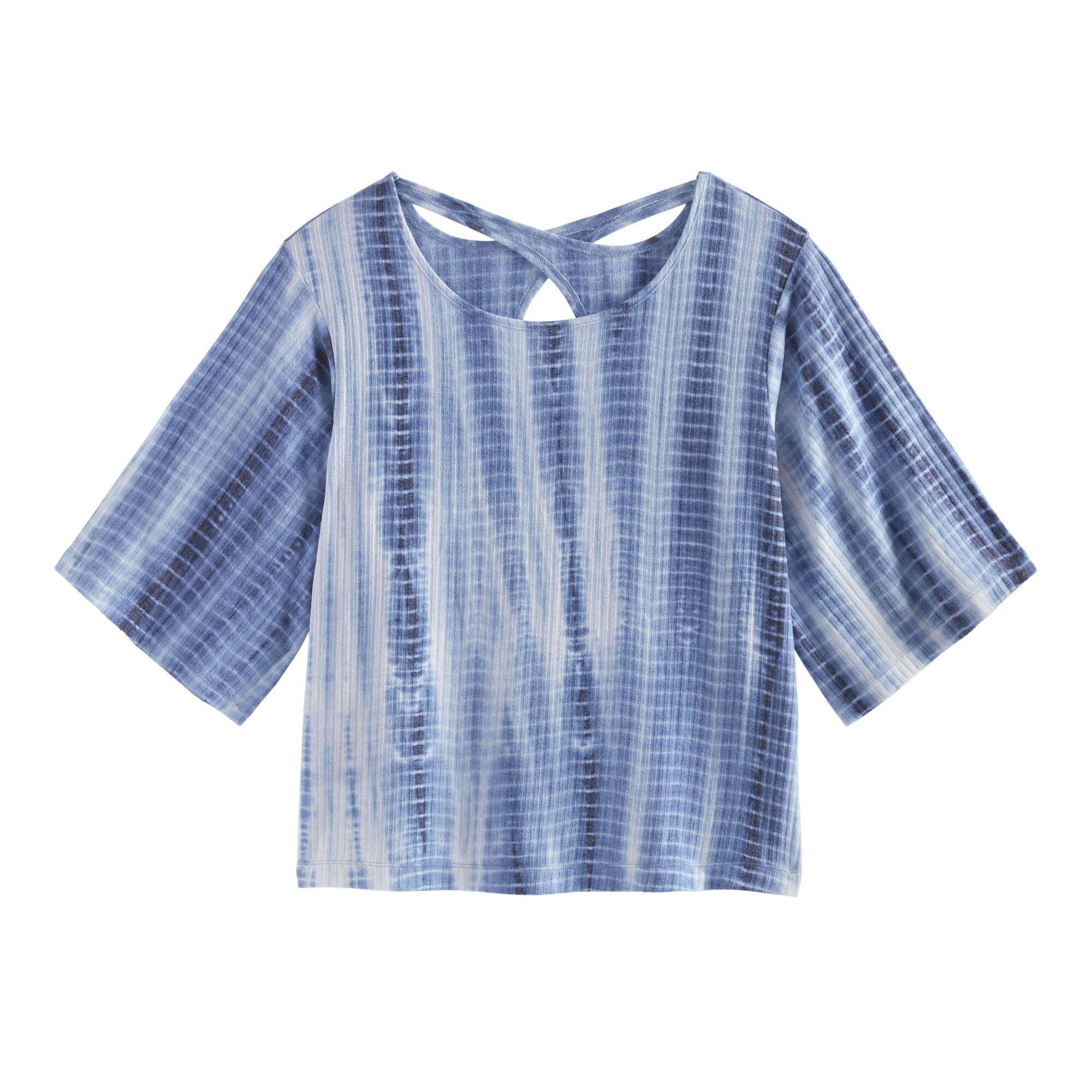 Indigo And White Tie Dye Lounge Top: Blue by World Market