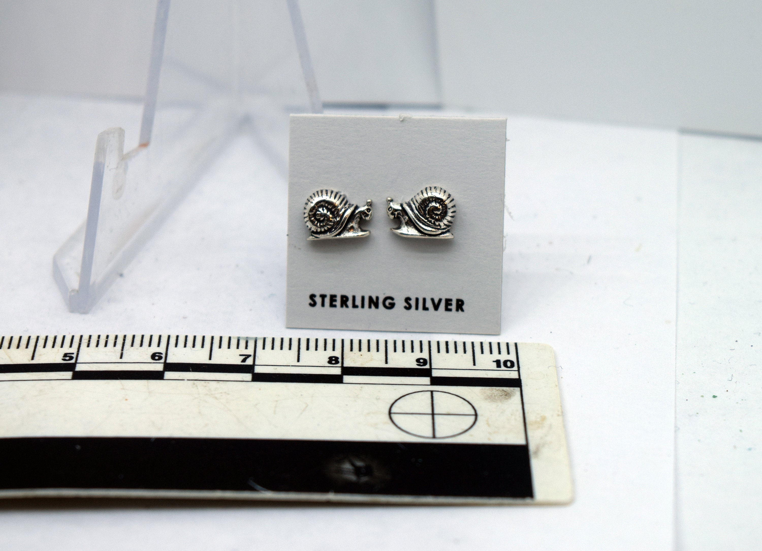 Ramshorn Snail Sterling Silver Stud Earrings 7 Mm Wide