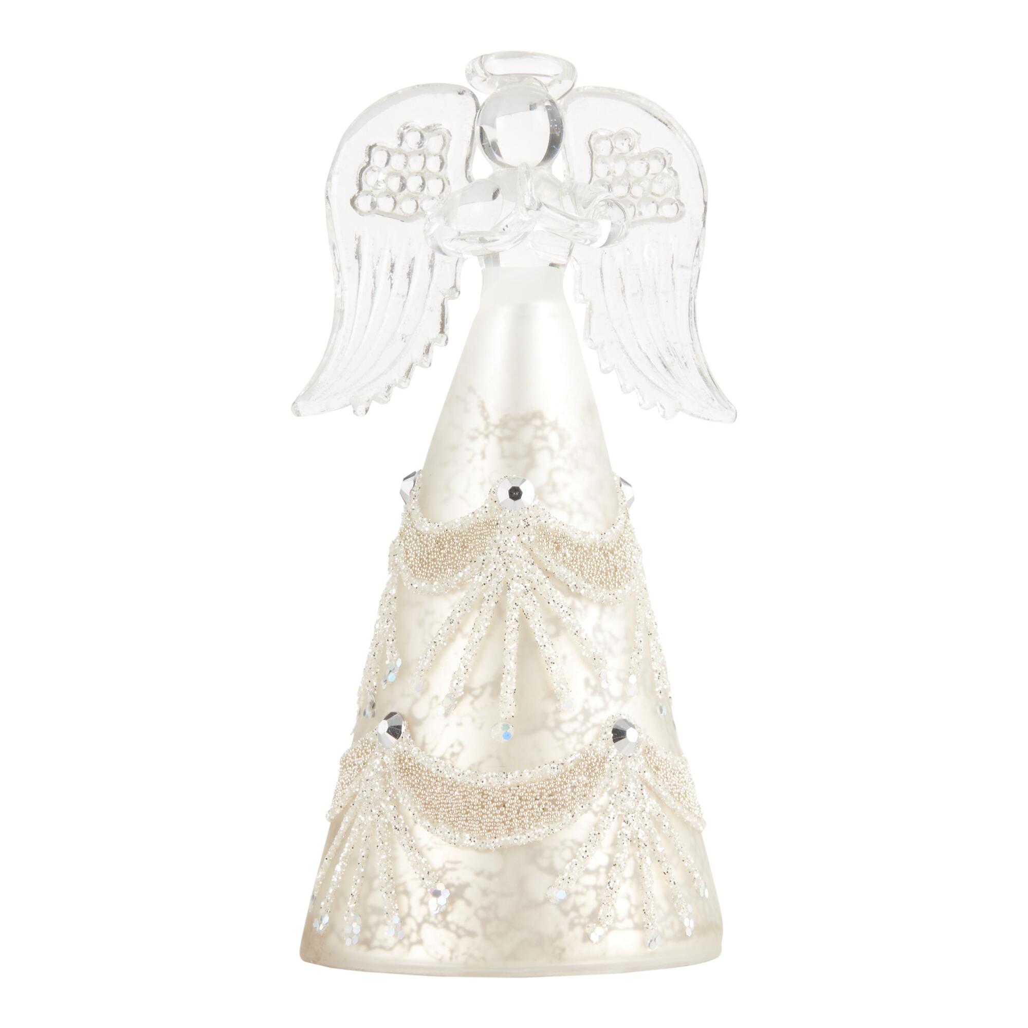 Pier Place Mercury Glass Angel Figurine: Gold by World Market