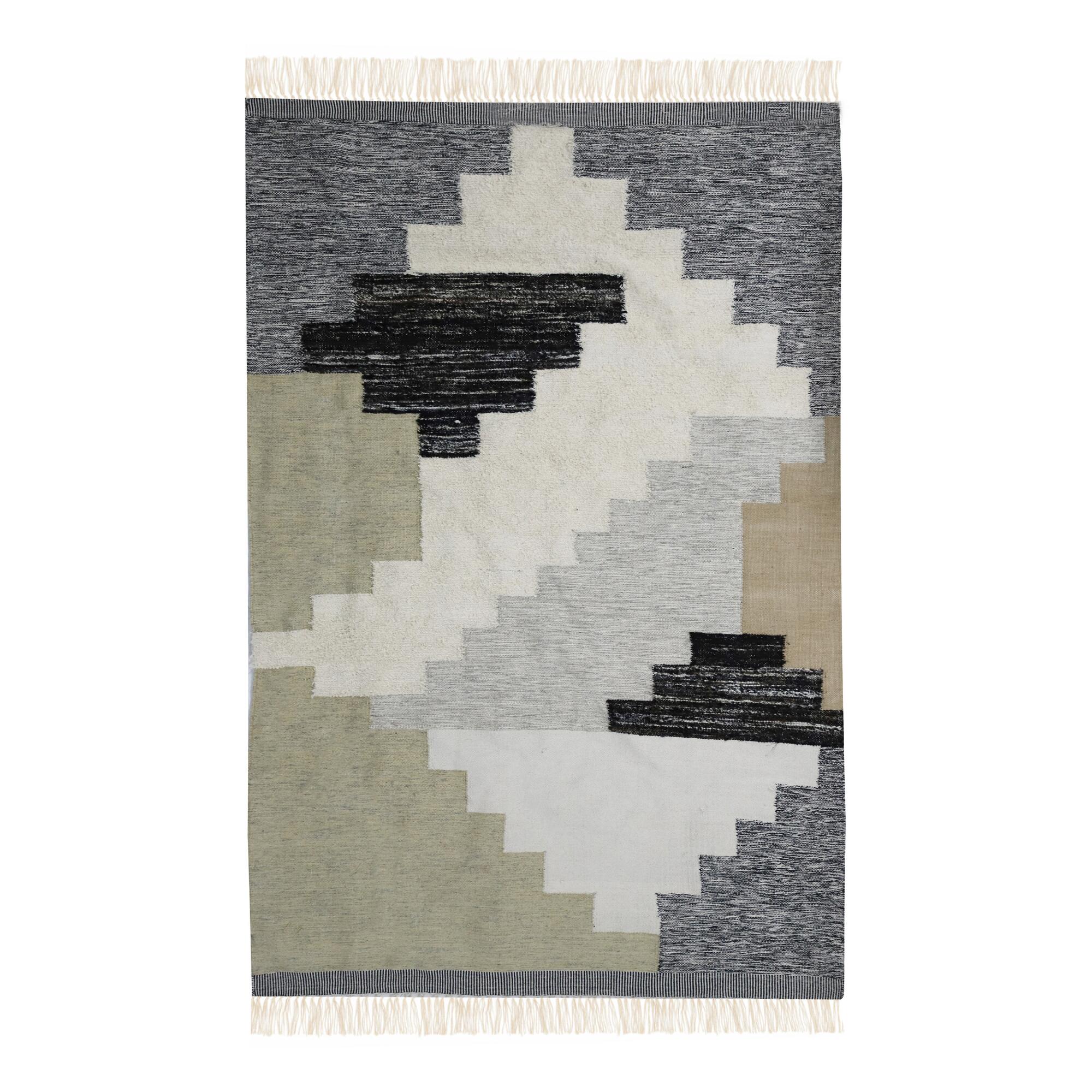 Gray Modern Geometric Caden Area Rug - 5' x 8' by World Market