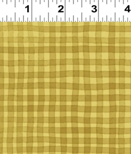 Plaid Grid in Tonal Light Gold Blender From Dale Farm Collection By Rebecca Jones For Clothworks Fabric- 100% Cotton - You Choose The Cut