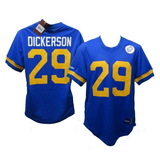 New Eric Dickerson #29 Los Angeles Rams Mens S Small Mitchell & Ness Jersey $110