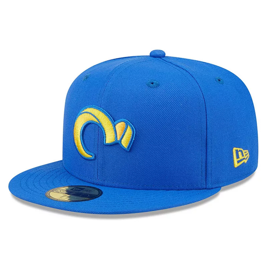 Men's New Era Royal Los Angeles Rams Elemental 59FIFTY Fitted Hat, Size: 7 3/4, Blue