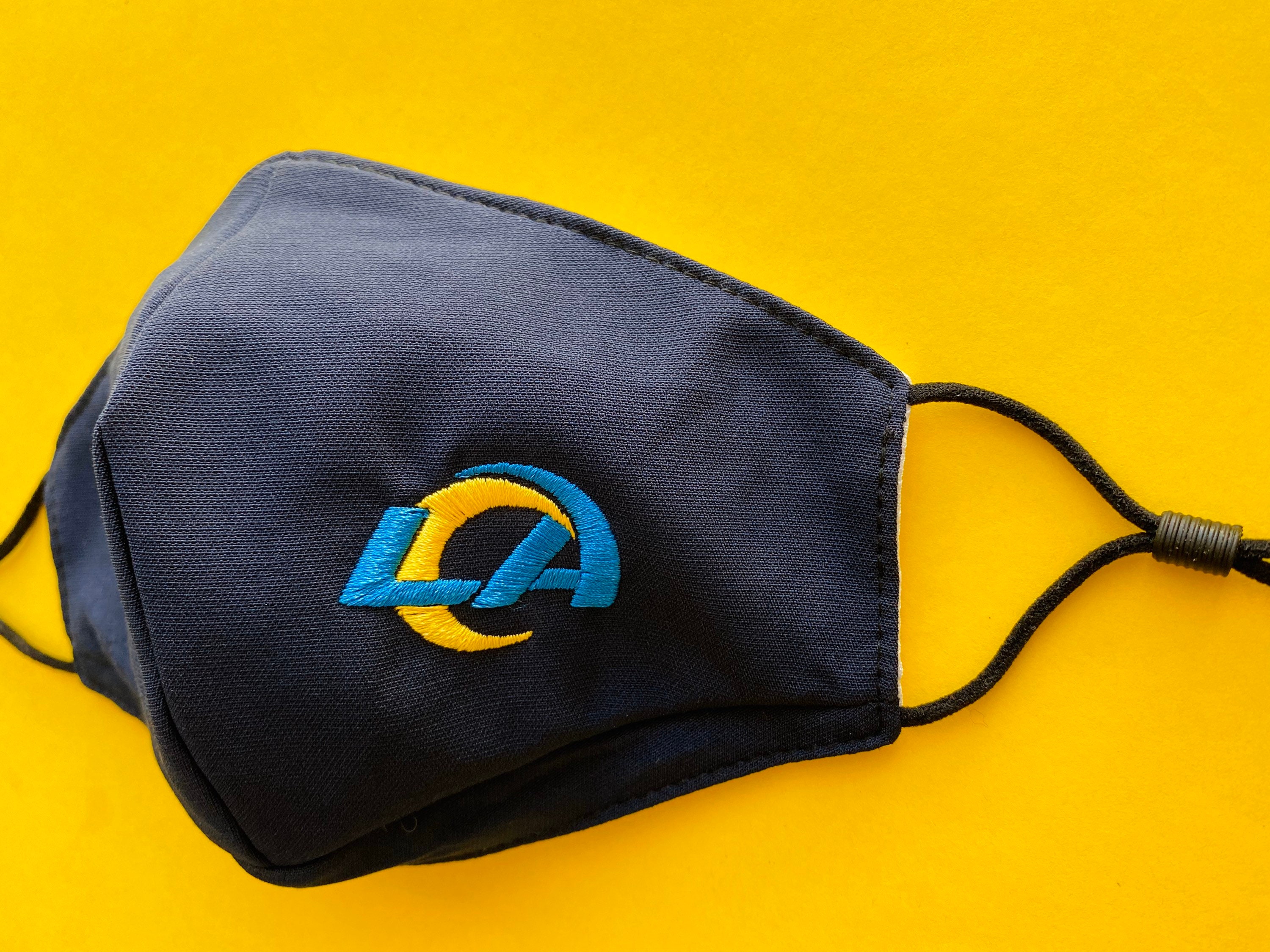 La Rams Face Mask | Los Angeles Nfl Embroidered with Filter Pocket & Nose Wire American Football