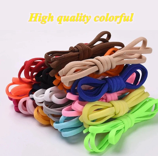 Shoelaces Elastic. No-Tie. Lazy Shoelace. Shoelace For Kids. Adult. Black Elastic Shoelace. Hight Quality