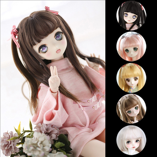 6 Colors 1/3 Sd Sdgr Wig, 1/4 Msd Mdd Wig, 1/6 Yosd Wig, Blythe Wig, Kawaii Doll Wig Long Straight For Girl Accessories, Milk Soft