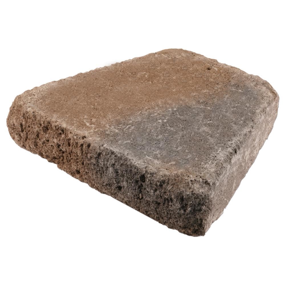 Lowe's Country Manor 14-in L x 3-in H x 12-in D Antiqued Tan Charcoal Blend Retaining Wall Cap in Gray | 10907524