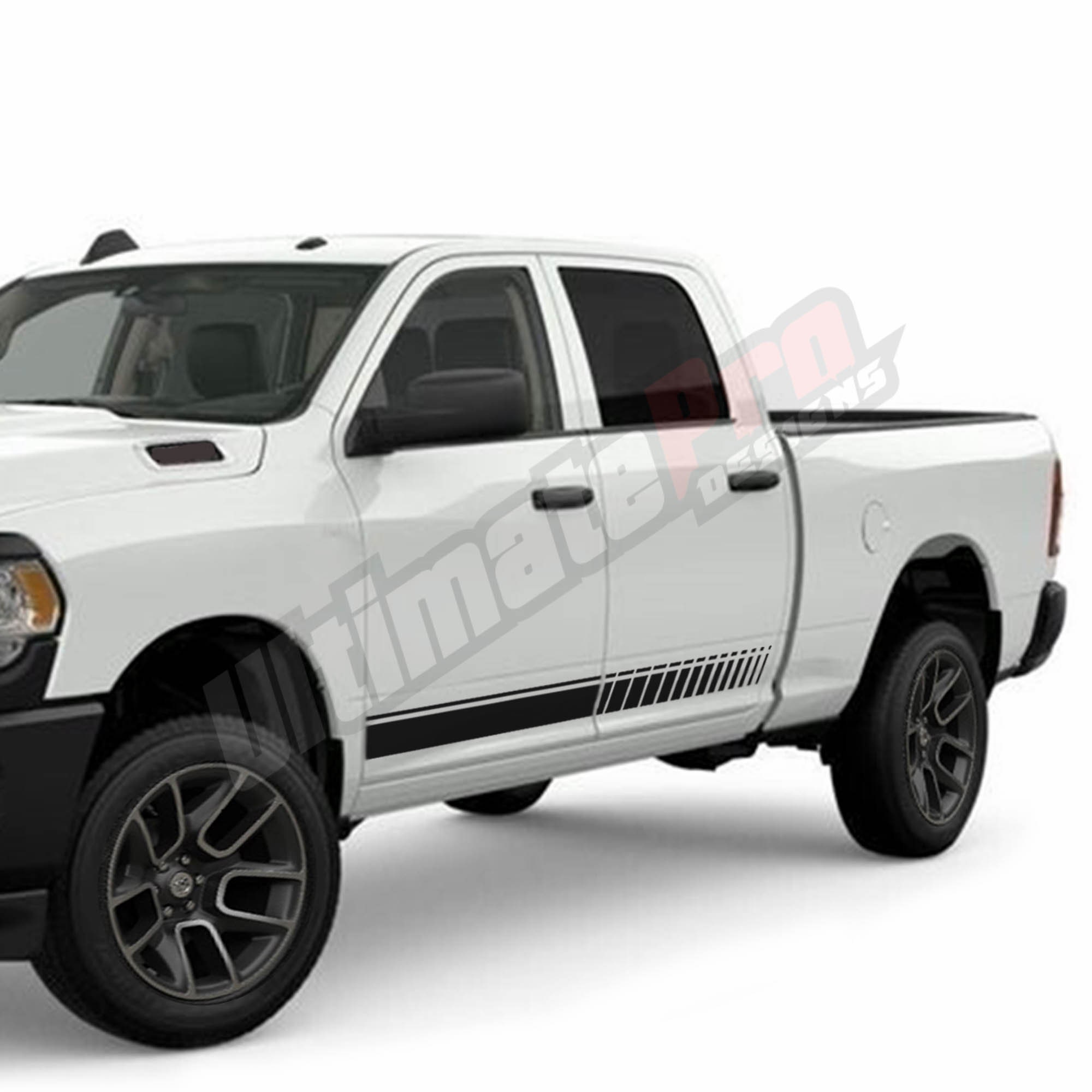 Crew Cab Side Door Stripes Decal Sticker Compatible With Dodge Ram Srt8 Rt 2500 Rebel Laramie Longhorn