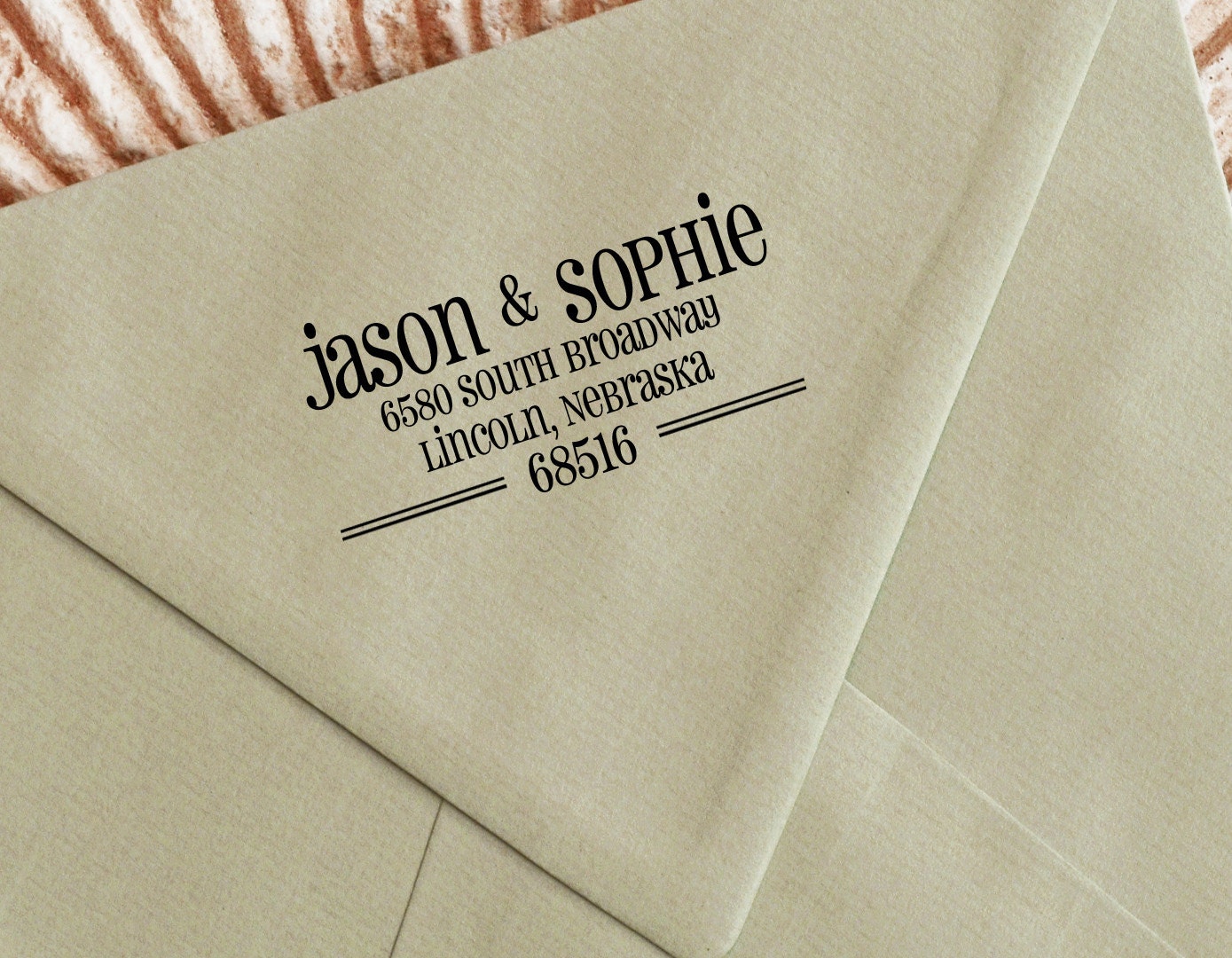Return Address Stamper - Wedding Gift Housewarming Personalized