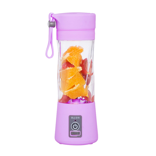 380ml Electric Mini Fruit Juicer Cup USB Smoothie Maker Blender Shaker Bottle - purple