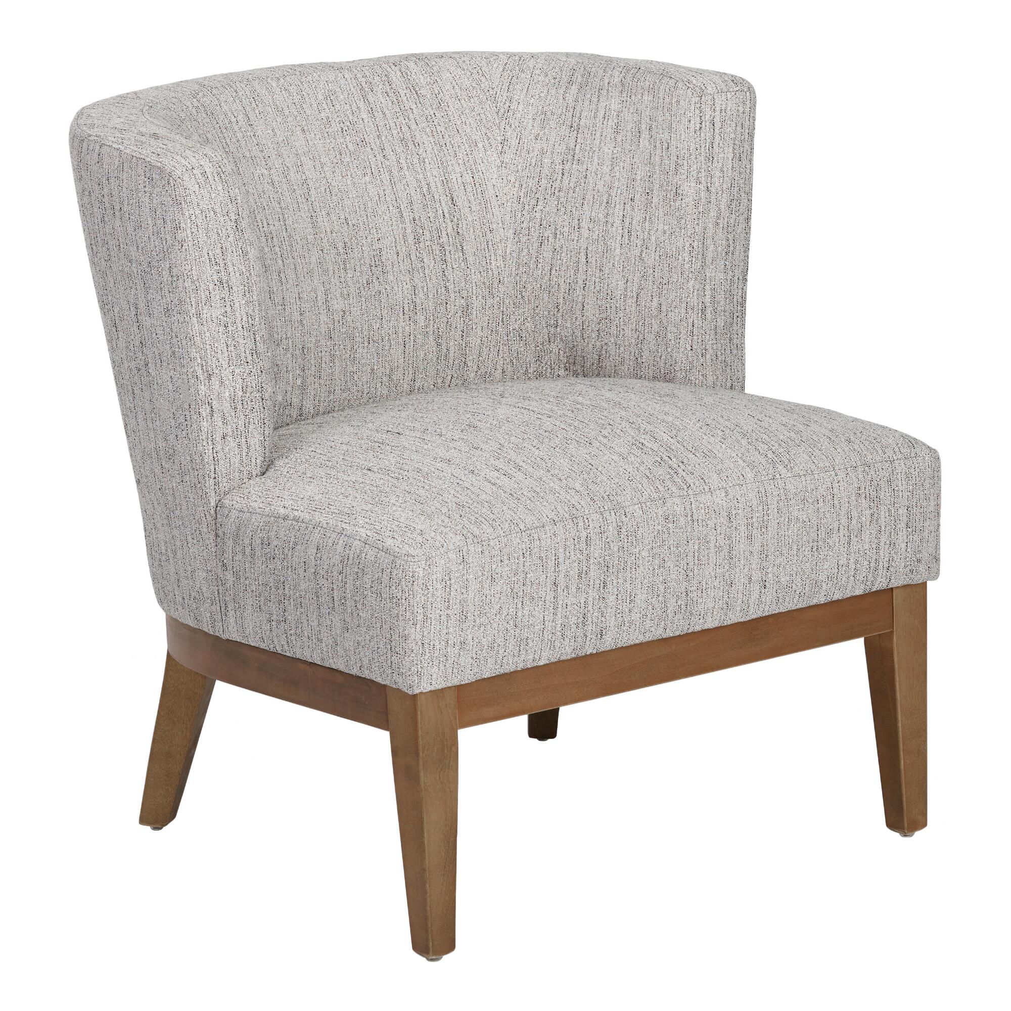 Gray Tweed Curved Back Jaden Chair by World Market