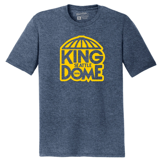 The Kingdome Big Top Premium Tri-Blend Tee Shirt - Past Home Of Your Seattle Seahawks & Mariners Navy Heather
