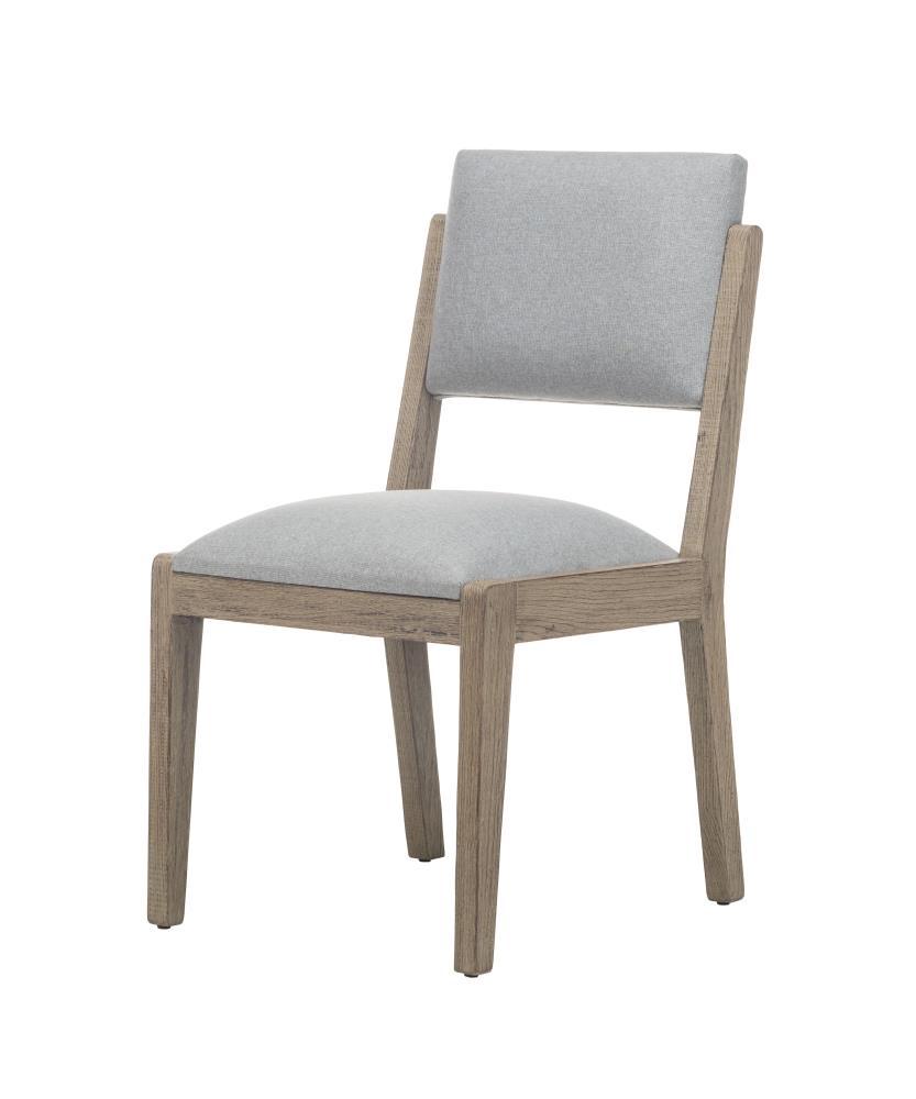 Luxury Living Furniture Contemporary/Modern Polyester/Polyester Blend Upholstered Dining Side Chair (Wood Frame) in Gray | JL-3425